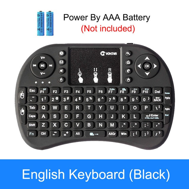 VONTAR i8 keyboard backlit English Russian Spanish Air Mouse 2.4GHz Wireless Keyboard Touchpad Handheld for TV BOX Android X96